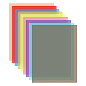 Ankeer 9 * 2 Colors/Set Transparent Gel Lighting Filter 30 * 21cm/ 12 * 8.3in Overlays Tinted Correction Gels Light Filters Sheets for LED Light Studio Flash Strobe DJ Light