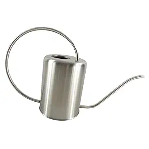 Street27 Long Spout Watering Can Small Stainless Silvery Cylinder Watering Pot 2000ml