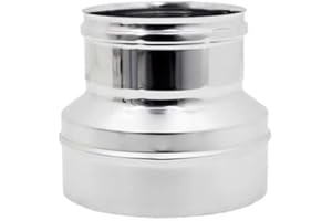 UTILFER Riduzione Canna Fumaria Acciaio Inox AISI 304 da 150 mm Maschio a 80 mm Femmina