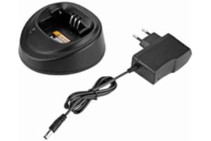 VBESTLIFE Chargeur de Talkie Walkie, Adaptateur Secteur 12V Compatible avec la Plupart des Talkie-walkie pour DP1400 / DEP450 / EP450 / GP3188 / GP368 / GP3688 etc(EU)