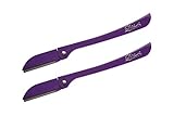 Brow Shaper Hair Removal Dermaplaning Tool Set of 2 in Purple Hygienic, Portable and Pain Free
