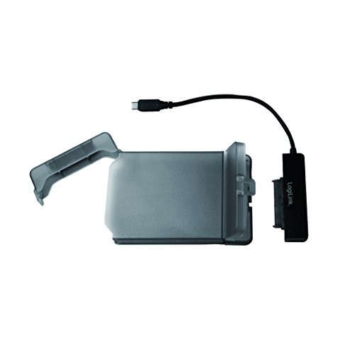 LogiLink AU0039 USB-C 3.1 auf 6,35 cm (2,5 Zoll) S-ATA Adapter mit Schutzhülle grau - 5
