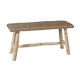 Este banco de madera de teca Burlap de aspecto natural quedará genial en tu hogar.