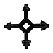 Produktbild Edelstahl Multi-Tool 4 in 1 Universal 4 Heads Spanner Key Drill Chuck Wrench Drilling Hand Tools Outdoor Travel Camping Portable Cordless (Schwarz)