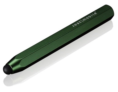 Just Mobile AluPen Eingabestift für Apple iPad/iPhone/iPod touch mit Pouch grün