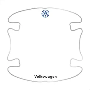 BFRC 3D Gel Finish Car Door Transparent Handle Cup Scratch Guard Sticker Universal for Specific Brand (Pack of 4) (MRDRVAR) (Volkswagen)