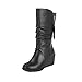 Produktbild Stiefel Damen Schuhe Sonnena Halbschaft Stiefel Blockabsatz Boots Frauen Herbst Winter warme High Heels Martin Schuhe Knöchel Stiefel Zipper Kunstleder Schuhe Starke Absatzplattform (40, Sexy Schwarz)