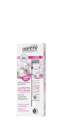 lavera Illuminating Eye Cream Perle ∙ Sofort Effekt Augencreme ∙ Perlen-Extrakt & Bio Koffein ∙ Strahlende Augenpartie ∙ Bio Pflanzenwirkstoffe ✔ Naturkosmetik ✔ Natural & innovative ✔ Gesichtspflege 1er Pack (1 x 15 ml) - 2