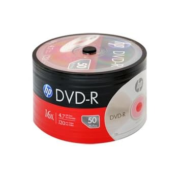 Spool of 50 HP Logo Branded DVD-R 4.7GB 16X (50 pieces of 120 mins ...
