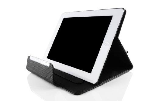JAMMYLIZARD | G10 Wallet Ledertasche für [ iPad 4 mit Retina, iPad 3 und iPad 2 ] Smart Cover Hülle, SCHWARZ - 4