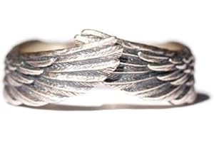 FIKUJAP Angel Flügelring S925 Sterling Silber Paar Männer und Frauen Paar Ring Persönlichkeit kreatives Geschenk