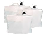 3 bidons pliables cubiques avec robinet intégré - 20 L