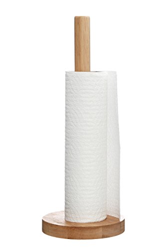 Premier Housewares Küchenrollenhalter aus Gummibaumholz, Braun - 2