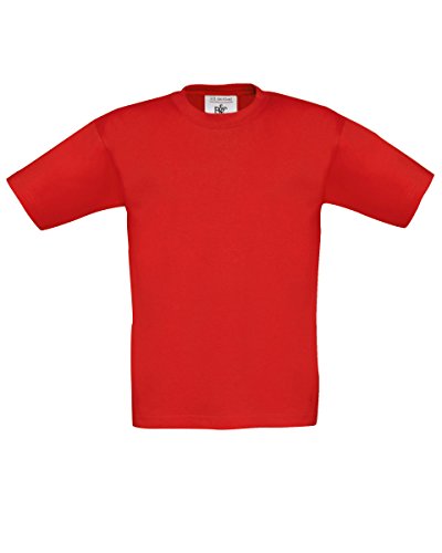B&C Kids/Childrens Exact 150 Short Sleeved T-Shirt (9-11) (Red)