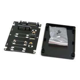 cablecc Mini PCI-E mSATA SSD Zu 2,5 SATA Festplatte Gehäuse Fall Konverter Adapter für Intel Samsung Asus schwarz - 3
