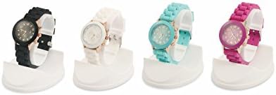 Kooper Clock Women Wrist Watch, Black/White/Blue/Fuchsia, S
