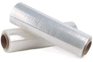 REALPACK® 6 x QUALITY FLUSH CORE CLEAR PALLET STRETCH WRAP STRONG SHRINK FILM - 400mm x 300m IDEAL FOR WRAP FREE FAST DELIVERY.