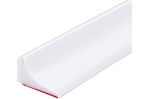 IVEOPPE Uszczelka prysznicowa, 100 cm, do drzwi prysznicowych, bezramowa, wodoszczelna, do wanny, do łazienki, kuchni, rogu (biała)