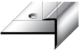 AUER Profilé de bordure / Seuil d'arrêt avec le nez pour le stratifié, 8,5 mm de haut, Aluminium anodisé, foré, couleur: argent