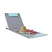 Produktbild Relaxdays Strandmatte, gepolsterte Sonnenliege mit Kopfkissen, verstellbare Strandliege inklusive Tragetasche Deluxe XXL, Grau, 72x49,5x35 cm