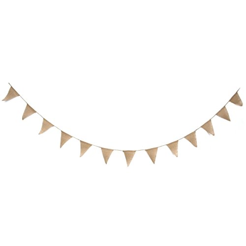 PIXNOR 13st Jahrgang Jute Girlande Hochzeit Banner - groß für Hochzeit Zeremonie Dekoration