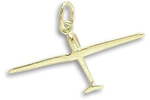 VIENNAGOLD Echt 14 Karat 585 Anhänger Segelflugzeug (Art.209089)