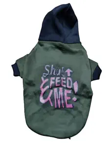 The DDS Store Warm Dog Hoodies, Soft Puppy Clothes Doggie Shirt Winter Outfits Sweatshirt for Small Pets Dogs Cats Chihuahua Teddy Pup Design-7 (12 Inch, Olive Green)