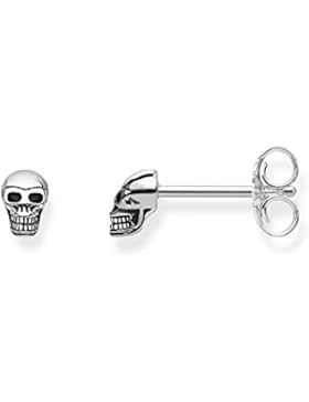 THOMAS SABO Unisex Ohrstecker Totenköpfe 925er Sterlingsilber, Geschwärzt H1971-637-21