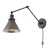 Especificaciones: Lámpara de pared vintage para soportar Max Power 60W con tomacorrientes estándar, rango de voltaje 110-240V, adecuado para la bombilla LED E27 / bombilla de bajo consumo / halógena. (La bombilla no está incluida en el paquete) ..