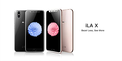 ILA X - Schermo HD da 5,5 pollici (rapporto 18: 9) Smartphone Android 7.0 4G, Bezel-Less 7,95mm Ultra slim, quadricromia da 1,3 GHz 3 GB + 32 GB, 5 MP + 13 MP, impronta digitale - bianca