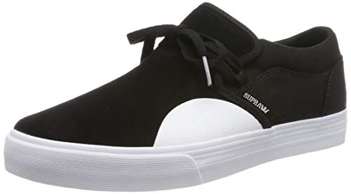 Supra Cuba, Scarpe da Ginnastica Basse Unisex-Adulto, Nero (Black-White 002), 43 EU