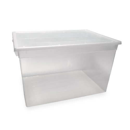 XXL Aufbewahrungsbox mit Deckel aus transparentem Kunststoff und XXL Stauvolumen! Maße: 37,6 x 52 x 31 cm , Volumen 48 Liter - 2