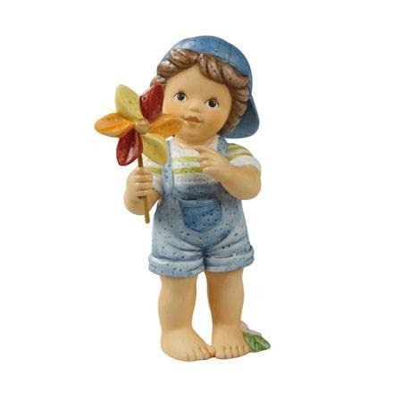 Goebel 11732096 "Mein buntes Windrad" Figur, Hartporzellan, bunt, 6 x 3,5 x 10 cm