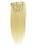 18 inch NATURAL BLONDE (Col 22). Full Head Clip in Human Hair Extensions. High quality Remy Hair!. 100g Weight