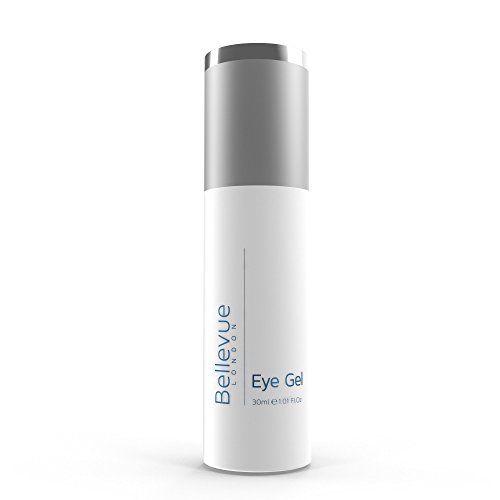 Bellevue Eye Gel Premium Anti-Aging Formula, Reduces Wrinkles, Fine Line, Puffiness - Anti-Fatigue Cooling Eye Gel With Caffeine & Hyaluronic For Dark Circles & Swollen Eyes - Contour Eye Gel