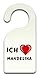 Produktbild Personalisierter Türhänger (Türschild) mit Aufschrift Ich liebe Mandelina (Vorname/Zuname/Spitzname)