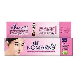 Bajaj NOMARKS (For All Skin Types) for Clear Glowing Fairness with Turmeric, Lemon & Wheat Germ Oil (25g)