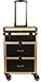 New Vanity Trolley case, vanity case, cosmetic case 51 X 37 X 24 cm (Black/Gold 3 Draw)