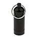 Produktbild Sharplace Mini Behälter leere Flaschen Aluminium mit Schlüsselring Pillenbox Pillendose Tablettenbox Schlüsselanhänger Wasserdicht Kapsel Schlüsselbund - Schwarz