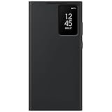 Samsung Smart View Wallet Cover Custodia con finestra di visione notifiche per Galaxy S23 Ultra, Black