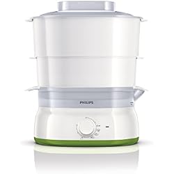 Philips Cuiseur Vapeur avec diffuseur d'arômes, 900 W, minuterie, 5L Contenance, hd9104/00