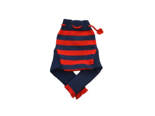 100% merino wool baby soaker diaper cover longies (M, Dark blue-Red)