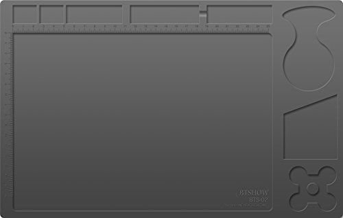 BTSHOW Silikon Lötunterlage/Lötmatte Hitzebeständige Projektmatte/Soldering Mat Tisch-Arbeitsmatte Hitzeschutzmatte, Schweißmatte, Schweißen Profi Silikon Reparaturmatte zum Hochtemperatur Lötstation, Lötkolben, Heissluftgebläse, Werkbank Reparatur Operator Station für Elektronikreparatur 33X21CM - 8