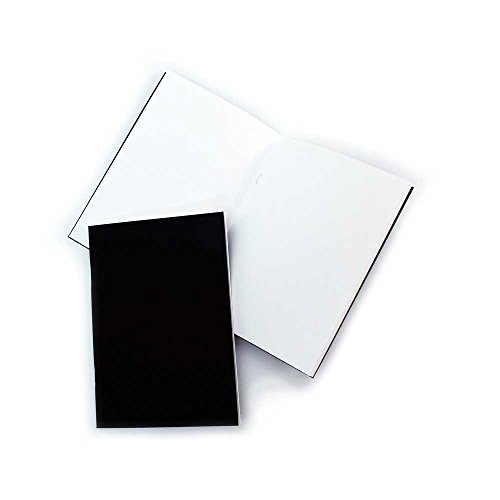 Skizzenbücher, DIN A5, matt, 140 g/m², weißes Zeichenpapier, Schwarz, 3 Stück