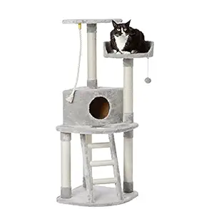 AmazonBasics Cat Tree with Platform, Grey ,1 Piece,X-Large