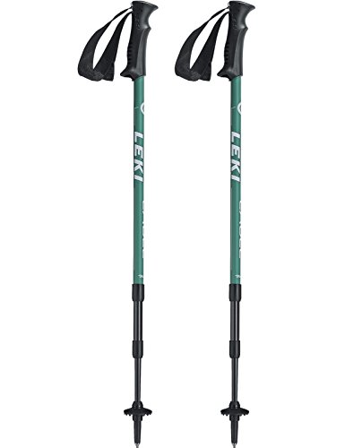 Bastones de trekking Leki para adulto, color verde, talla única.