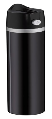 alfi 5817.233.035 Coffee To Go Trinkbecher isoMug Perfect, Edelstahl Schwarz 0,35 l, zerlegbarer Verschluss, Spülmaschinenfest, 4 Stunden heiß