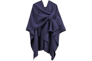 Ehuihuan Dam poncho kors främre sjalsjalar, stickade ponchos för kvinnor, supermjuk pashminasjal scarf sjal, cardigan filt wr