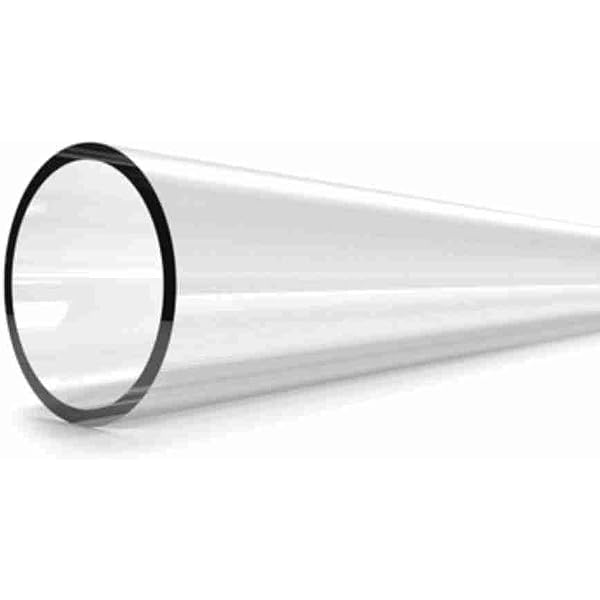 1 Frosted Clear Acrylic Tube - 2\" OD X 1 3/4\" ID X 18\" Long | U.S. Made, UV Resistant, Lightweight For DIY & Craft