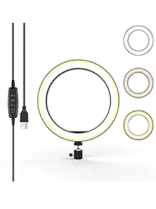 TECHBLAZE Professional Ring Light with Phone Holder Mobile Photography Lighting Kit LED Halo Light Set up for YouTube Videos Reels Video Calls Makeup Tutorials Studio Photo/Video Shoot